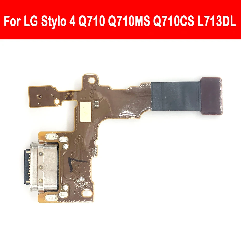 10Pcs/Lot, USB Charging Port Board Flex Cable Connector Parts For LG Stylo 4 Q710 Q710MS Q710CS L713DL Microphone Module