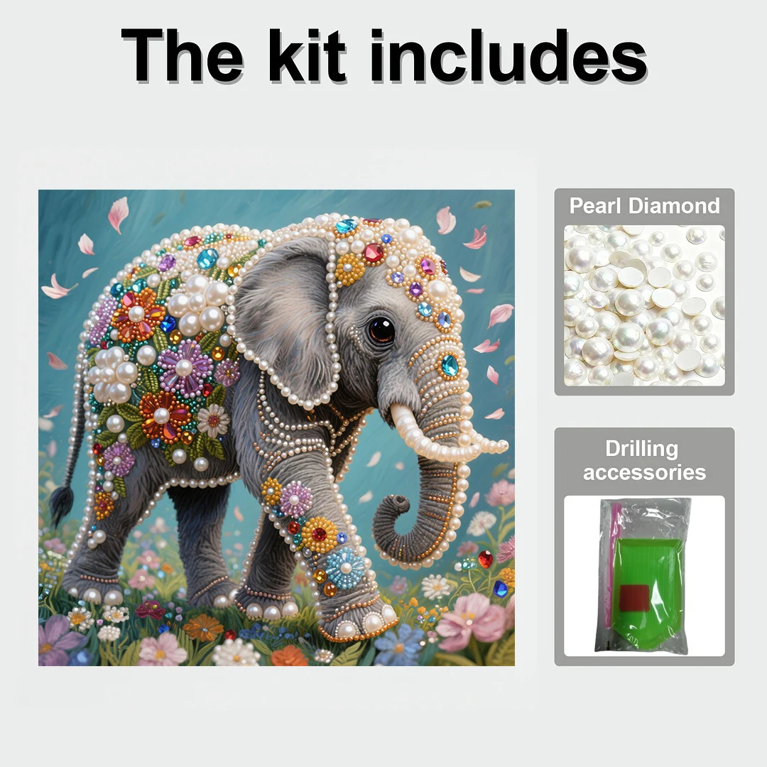 New Pearl Elephant Diamond Pai - Resin Art Canvas review and price