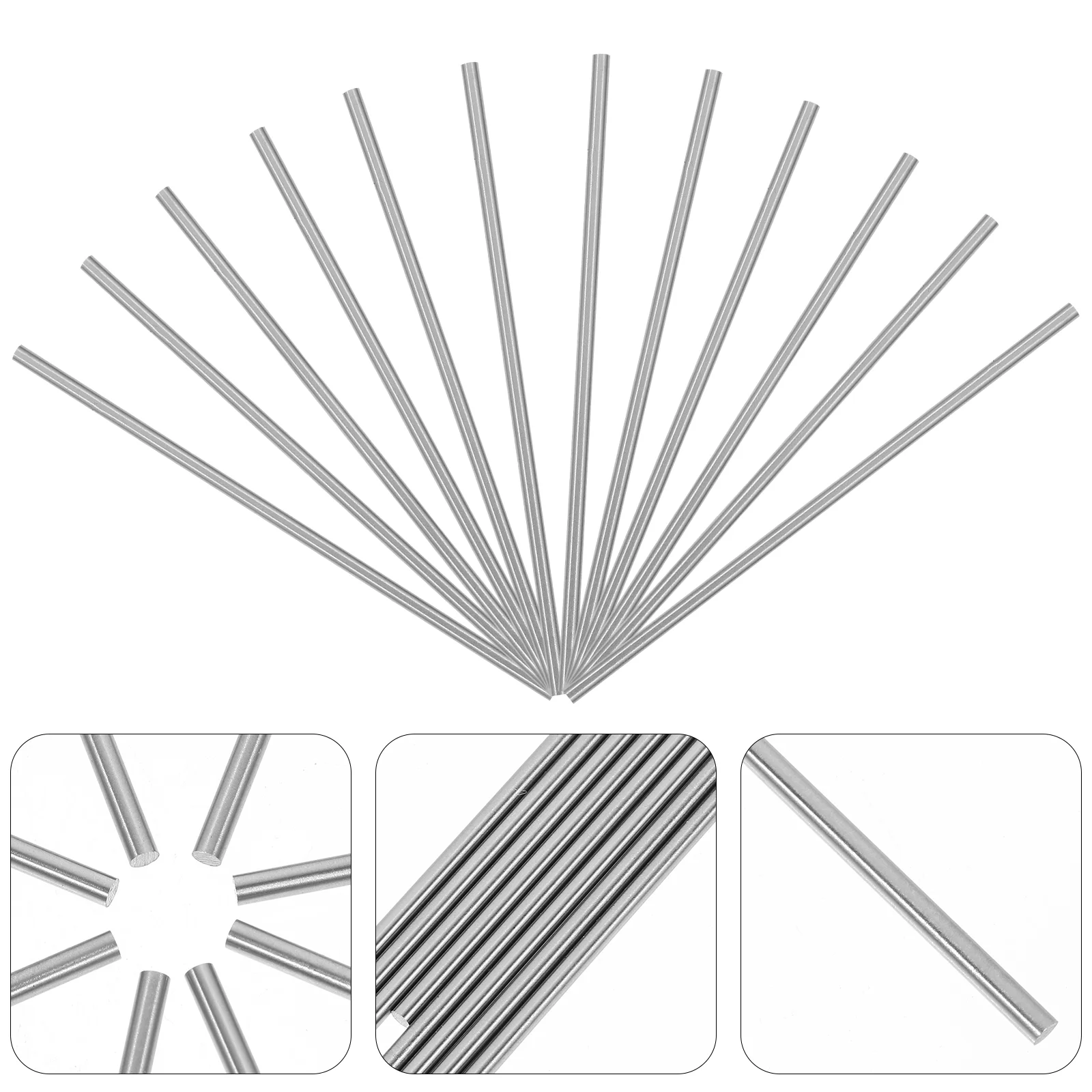 

12 Pcs Suite Stainless Steel Hole Stick Gate Lock Solid Shaft Blocking Metal Knitting Pins