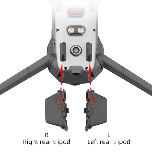 Para trípode trasero DJI Mavic 2 Pro/Zoom para reparar las patas traseras izquierdas y derechas del carcasa inferior del tren de aterrizaje