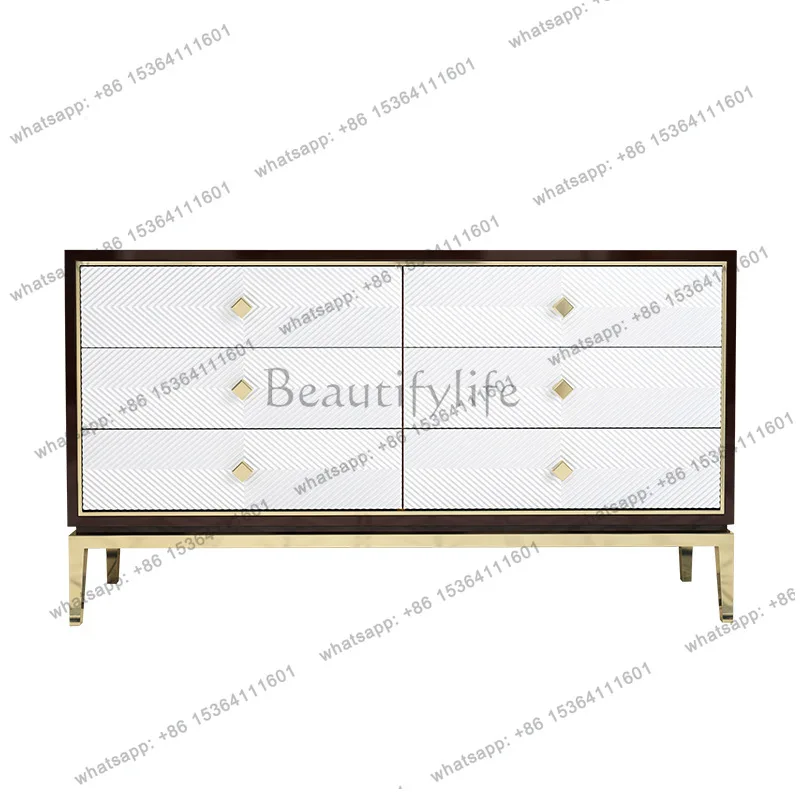 

American light luxury chest of drawers bedroom Italian solid wood simple modern drawer locker
