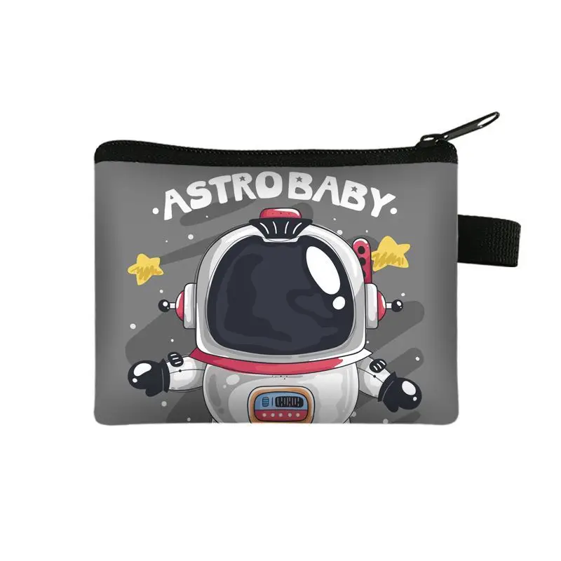 Astronaut Coin Purse Cartoon Space Creative Hand Bag Porte Monnaie Femme Mini Bag Man Wallet Pochette Sac Card Holder Coin Bag