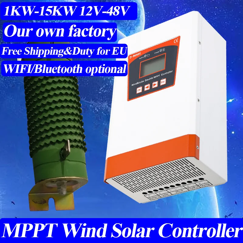 

Солнечный и ветровой контроллер MPPT мощностью 5000 Вт, от 12 В/24 В до 220 В переменного тока со встроенным инвертором, макс. преобразование 90%