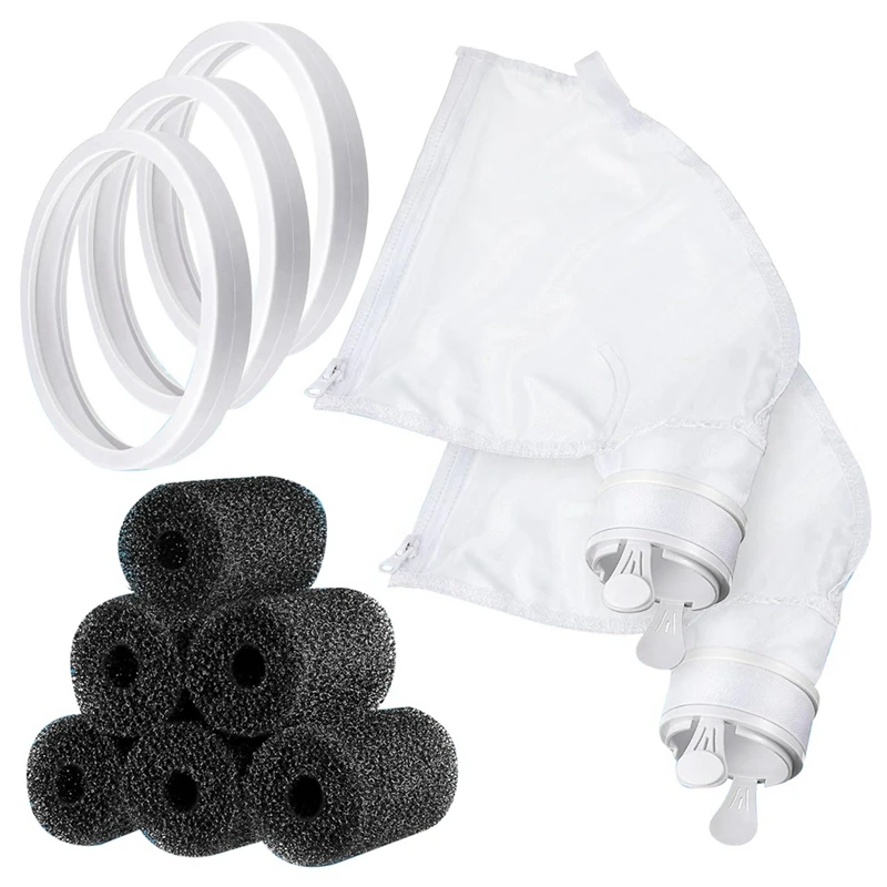 New 11Pcs Pool Cleaner Parts Include 2 Pool Cleaner Bags For Polaris 280 480,3 Tires 6  Hose Scrubber Replacement