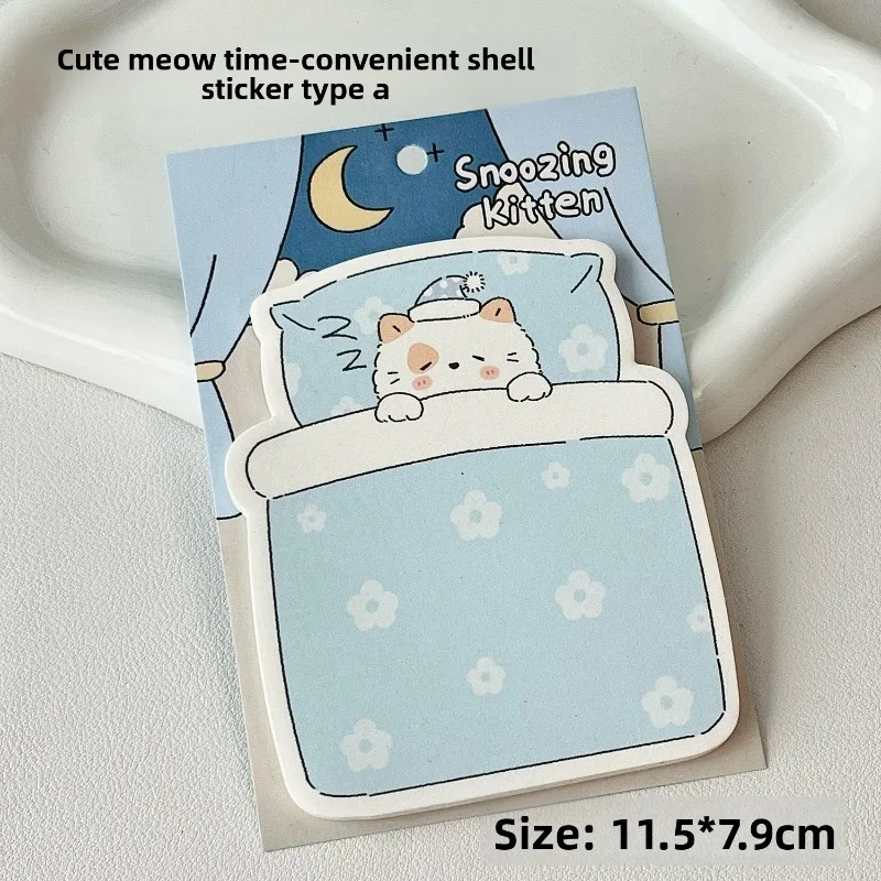 Post It Notes Cloud Diary Cute Cat Illustration Material Shape Multifunctional Sticky Notes Message Memo SAS