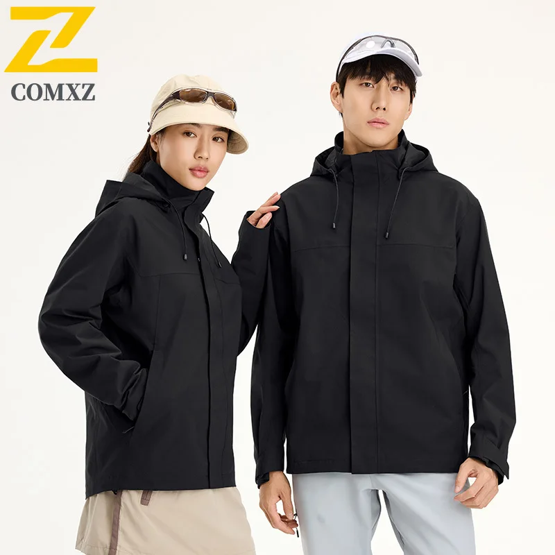 

Gorpcore Waterproof Jacket Mens 2025 New Ski Adventure Hard Shell Waterproof Windbreaker Women Autumn Solid Color Rainproof Coat