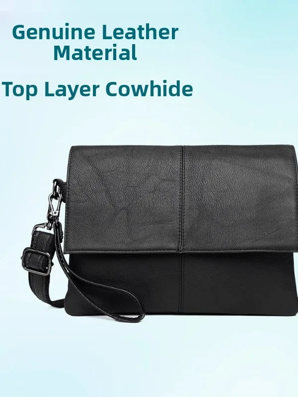 

Новая мужская сумка-мессенджер из натуральной кожи 2025 года, повседневная, из воловьей кожи высшего слоя, на одно плечо, многослойная, сумка-портфель