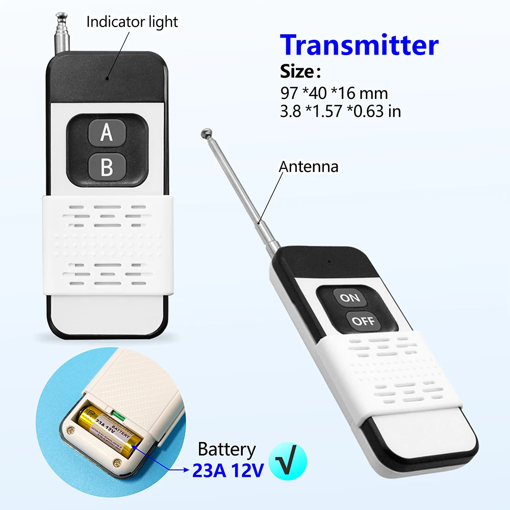 RF 433MHz uniwersalny bezprzewodowy przełącznik zdalnego sterowania światłem DC 12V 24V 30V moduł przekaźnikowy i nadajnik do systemu LED/brama na