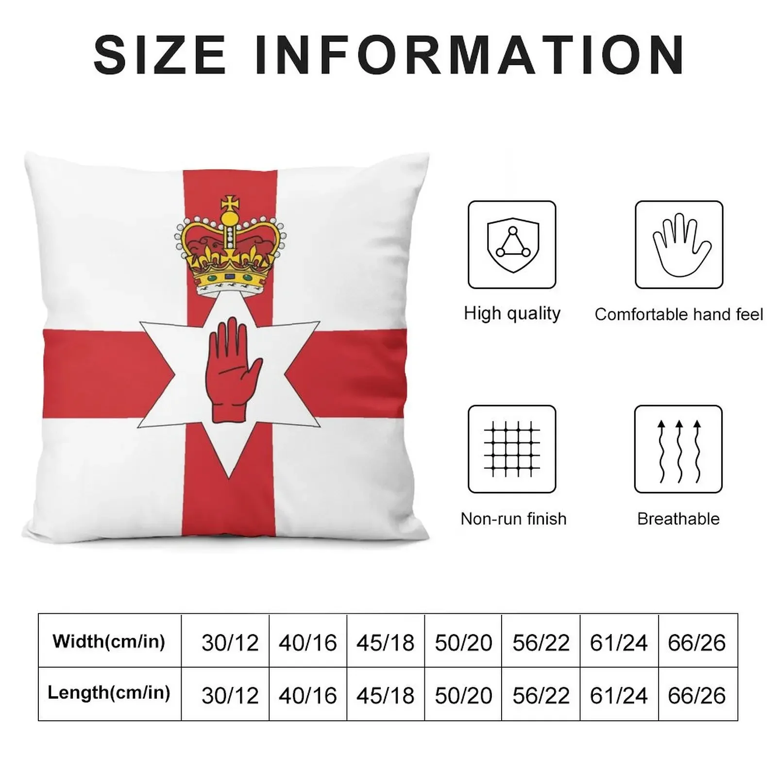 Northern Ireland Flag Throw Pillow Cushion Covers For Living Room Sofa Cushion Room decorating items sleeping pillows pillow