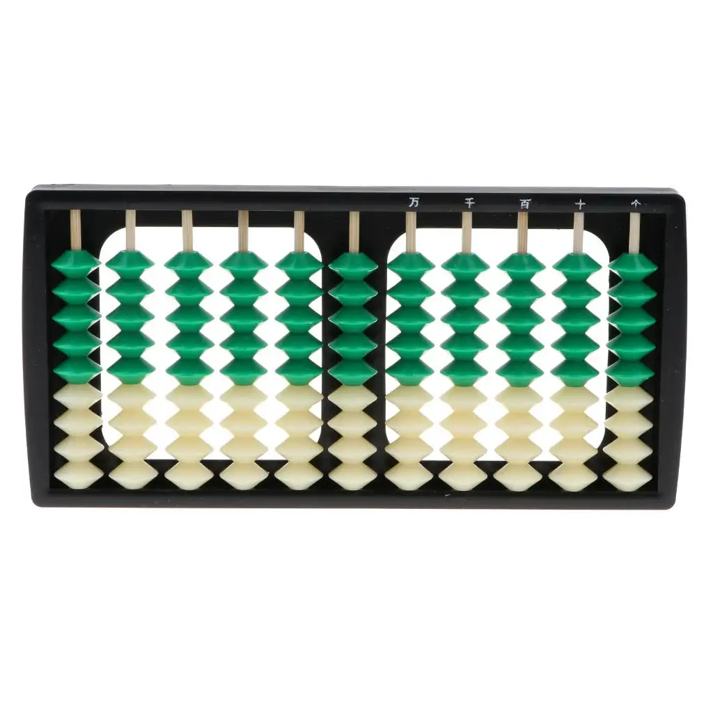 Plastic Chinese Abacus, Kid's Soroban Calculator Math Educational Toy, 11 Column, 9 Beads