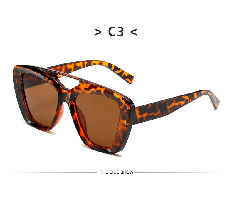 Neue Vintage Quadratische Sonnenbrille für Damen und Herren Marken-Rechteck-Sonnenbrille Ovale Brillen für Männer und Frauen – Detail 12