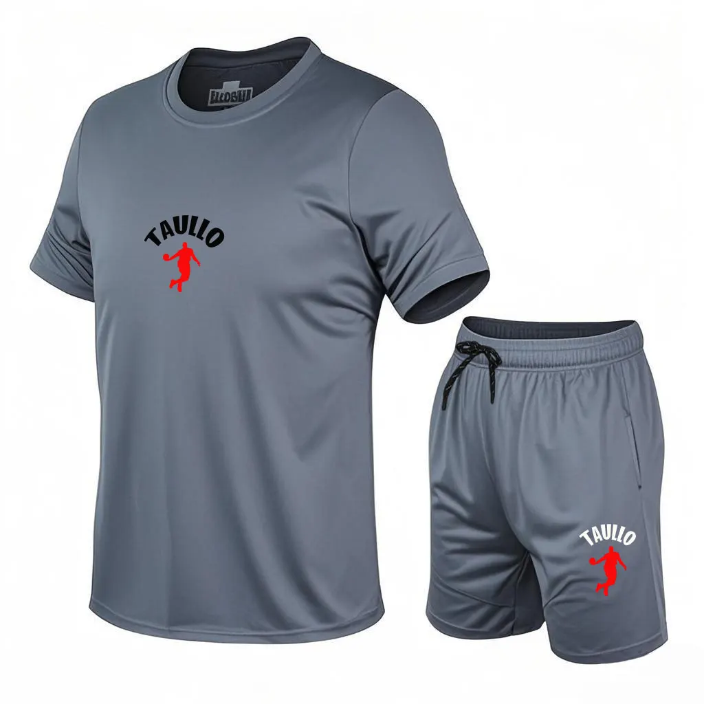 2025 Men's Mesh Sportswear Set  Quick-Dry T-Shirt& Shorts Gym Running  Fitness Outfit Breathable Summer  Athletic Two-Piece