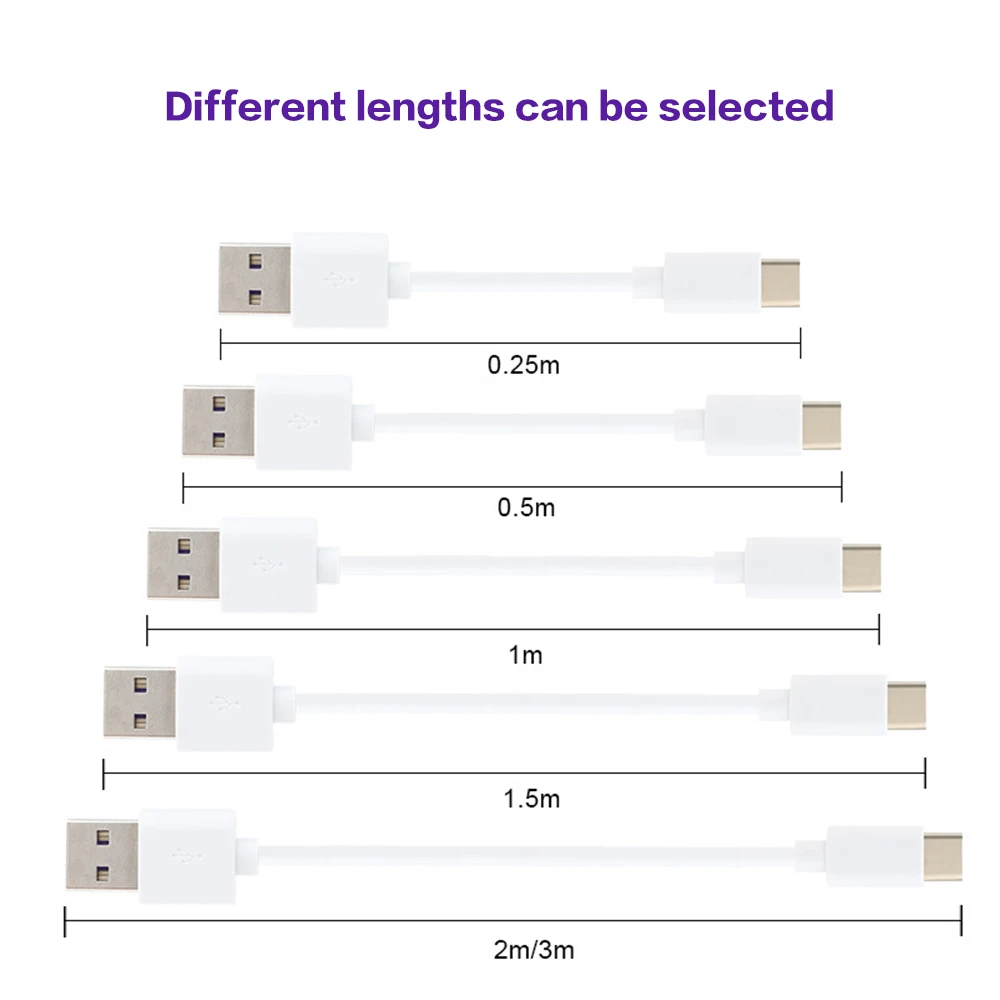 5A Fast Charge USB C Cable For Huawei Samsung Quick Charge FPC QC4.0 QC3.0 Mobile Phone Charging Wire Data White Type C Cable