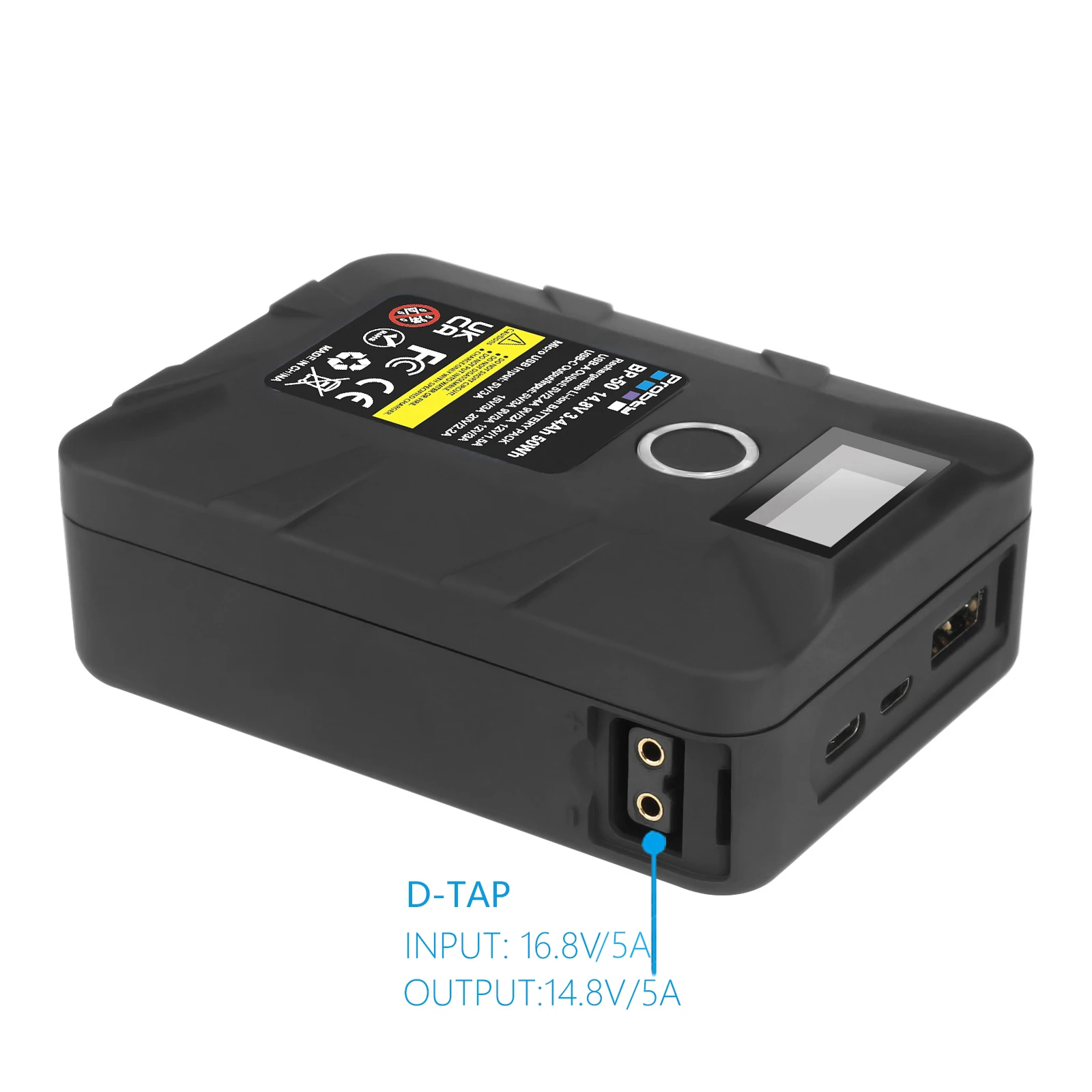 BP-50 BP-100 Mini V-Mount /V-Lock high-capacity battery for Type-C USB Micro pocket battery for cameras smartphones laptops