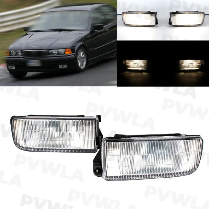 

Front Fog Light Lamp With Halogen Bulbs For BMW E36 318 320 323 325 328i 1992 1993 1994 1995 1996 1997 1998 Car Aaccessories