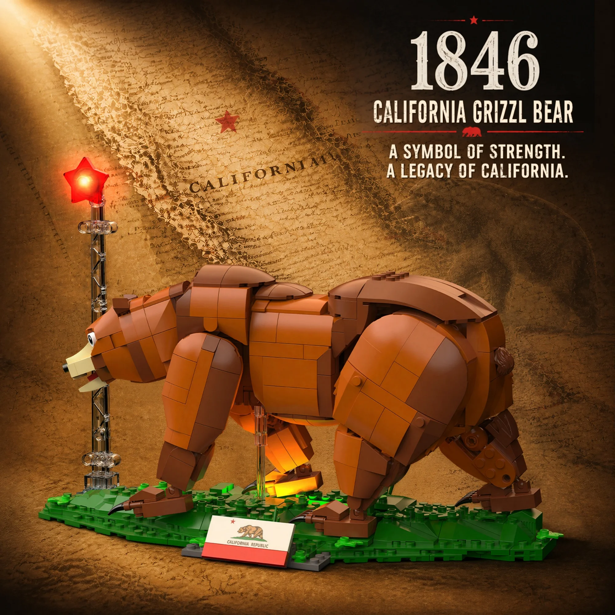 1060pcs-california-grizzly-bear-building-blocks-model-forest-animal-desktop-ornament-display-bear-bricks-toys-for-adults-gifts