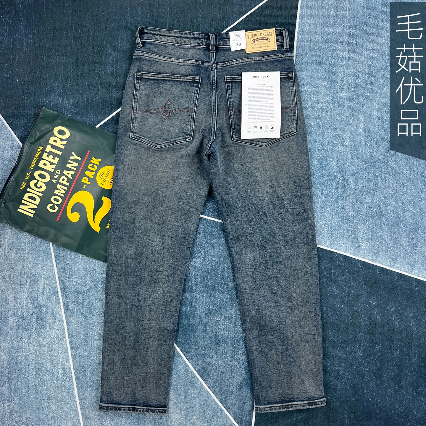 

Американские синие джинсовые джинсы в стиле ретро для мужчин, осенние модные тонкие повседневные брюки с прямыми штанинами, универсальный японский стиль, плотная ткань