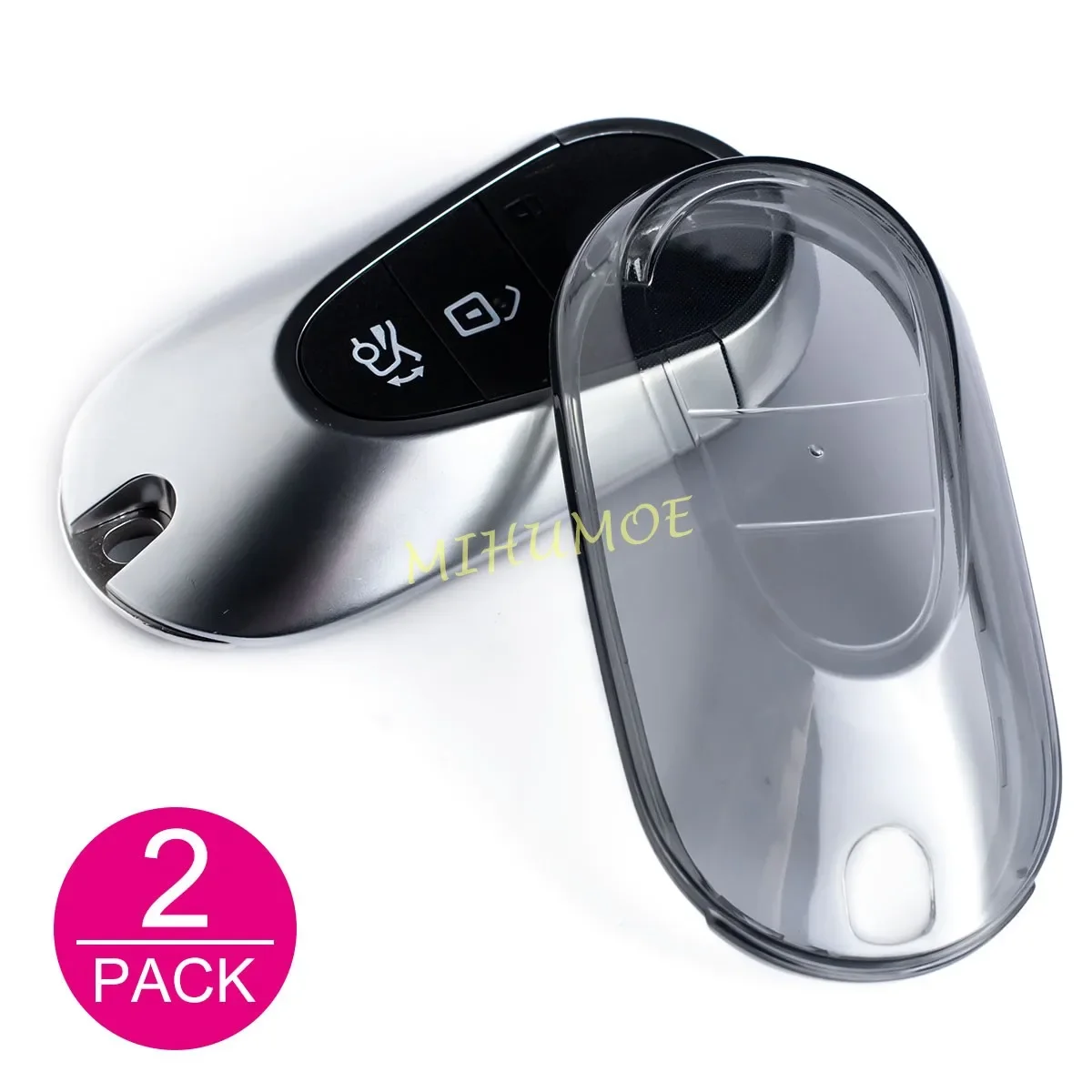Zwarte Transparante Autosleutelhuls Beschermhoes Voor Mercedes Benz C E S CLE GLC EQE EQS Klasse 300 350 450 500 580 43 W206 W214 V297