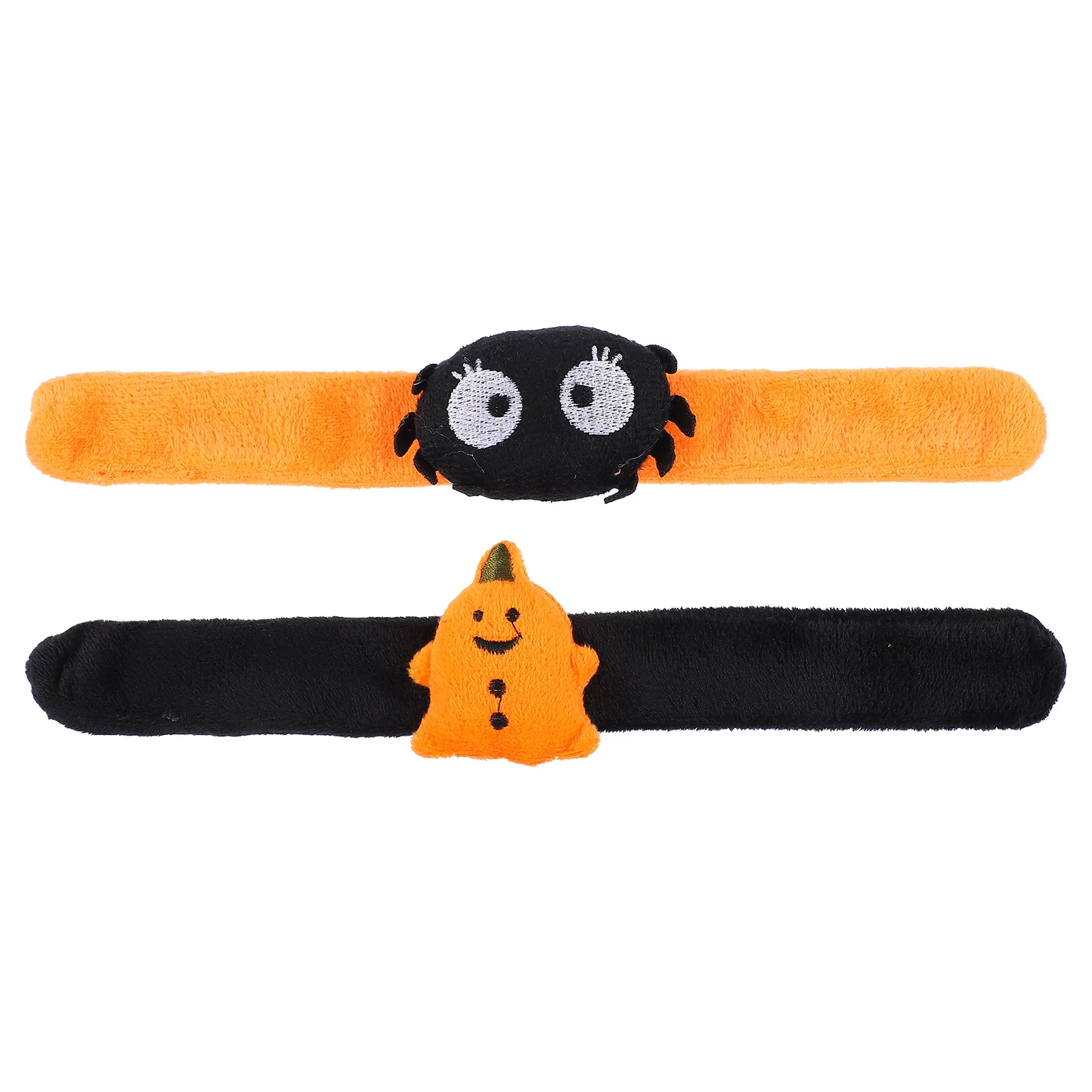 

2pcs Slap Bracelets Halloween Ghost Design Party Props Snap Wristbands For Adults Spider Decor Halloween Gift Party