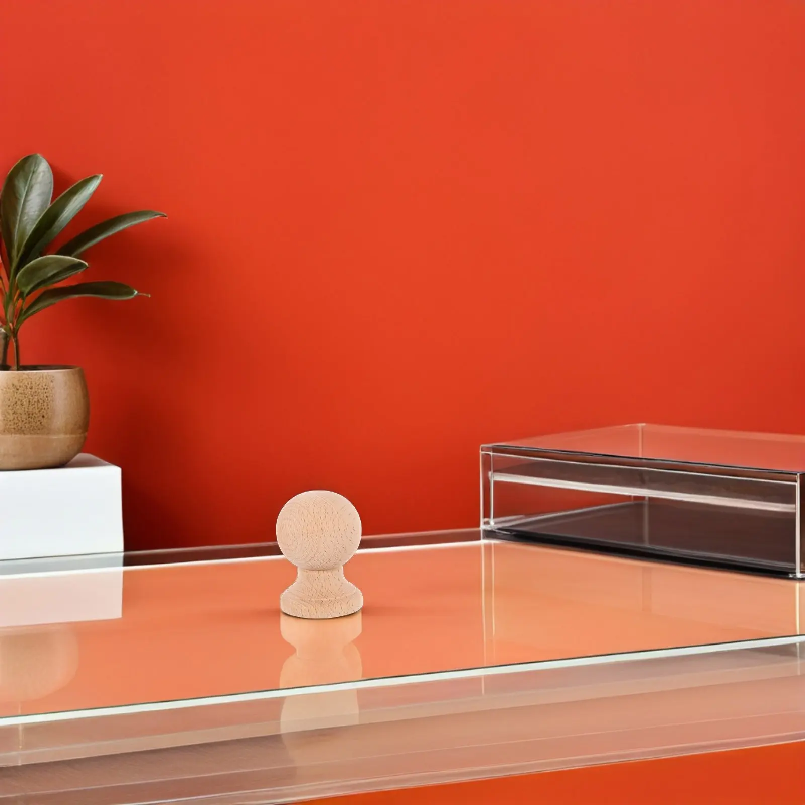 2Pcs Hardwood Wood Finials Roman Column Dowel Cap Ends Bed Post Stair Tops Staircase Baluster Fence Gate Decoration