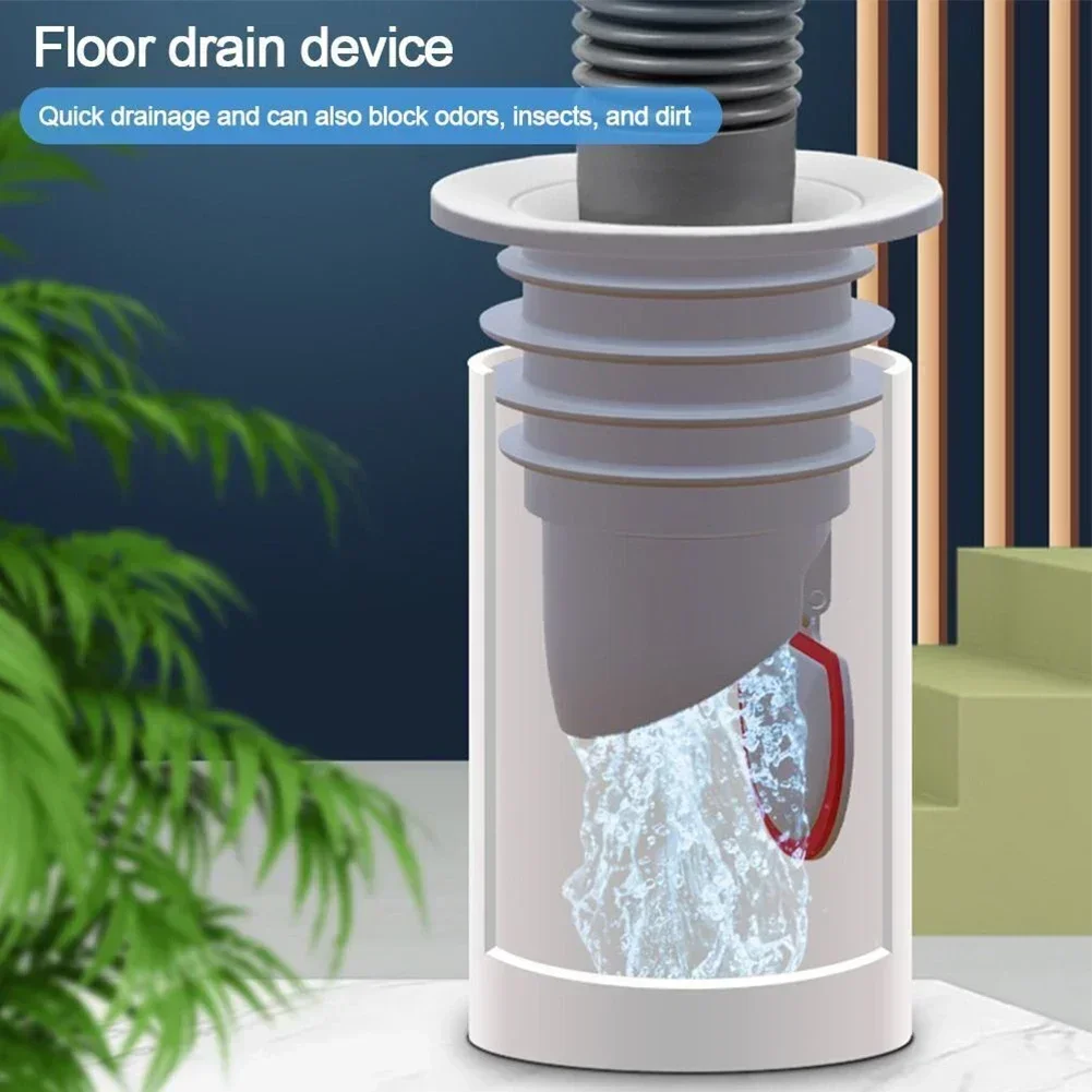 Adjustable Diameter Design Drain Sewer Environmentally Friendly Sewer Pipes Anti-Odor Shower Drainer Automatic Opening