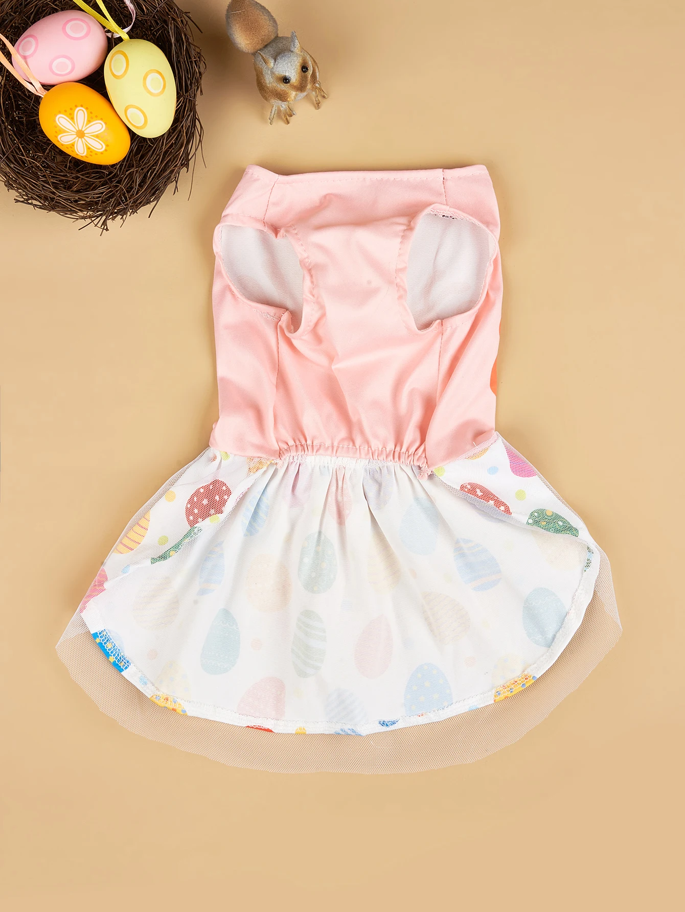 Happy Easter Day Dog Dress Girl Dog Clothes Easter Bunny Dogs Dresses Pet Apparel Doggie Tutu with Bowknot Cat Clothing Puppy Dr