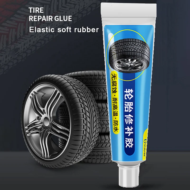 30ml Tire Repair Glue Liquid Strong Rubber Glues Black Rubber Wear-resistant Non-corrosive Adhesive Instant Strong Bond Leather