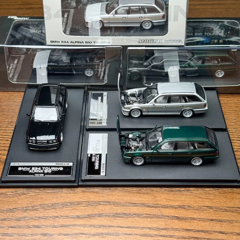 Mortal Diecast 1/64 Scale BMW E34 ALPINA B10 TOURING Car Model Alloy BMW E34 Station Wagon Car Model Gift Collection Ornament