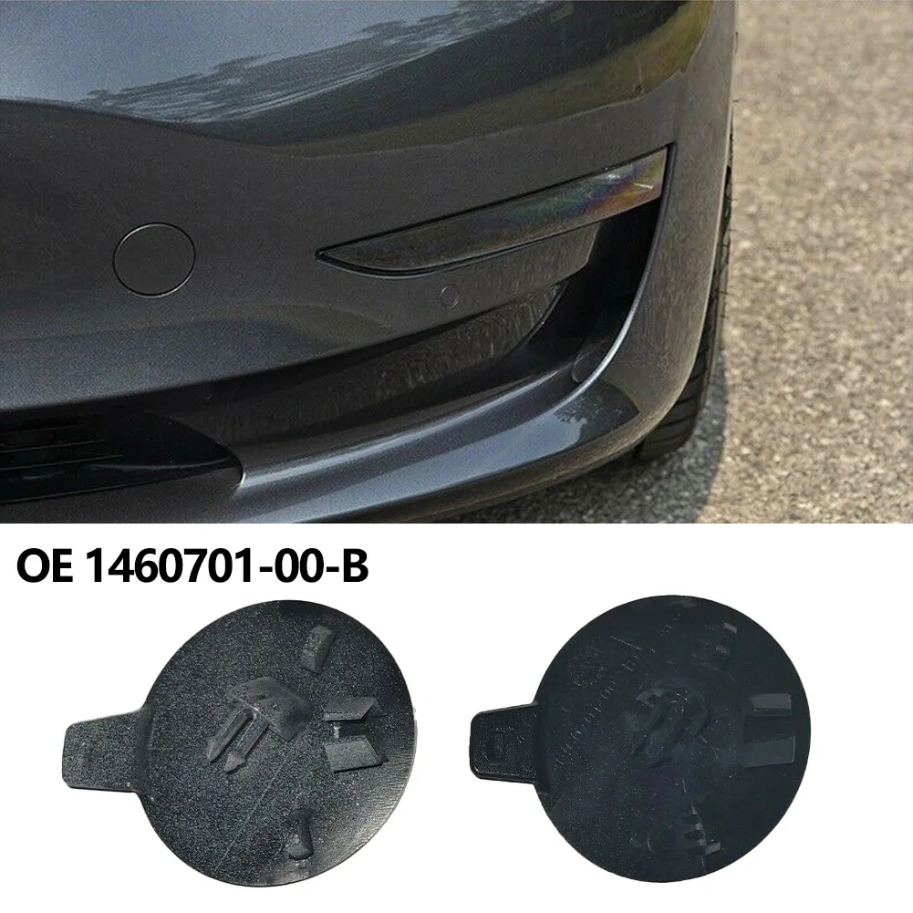 Part Bumper Tow Hook Cover 1pc Accessory Cap Front Replace Trailer Hook Cover 1 Piece For Tesla Model 3 2017-2022 New