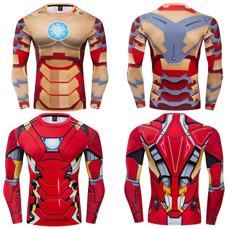 Superhero Spider-Man Tights Cosplay Costume Ant-Man Ron Black Panther Man Mark Armor Series Quick-Drying Sports Marvel Fan Gift