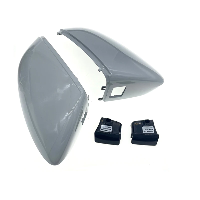 White Side Wing Mirror Cover with Blind Spot Hole For A3 2021-2022