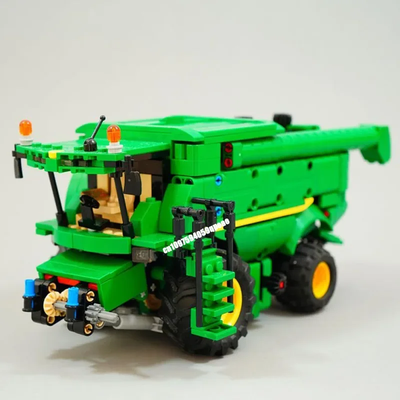 New 1428Pcs Farm Moc Johns Tractor Combine Harvester Model Diy Creative Ideas Child Toys Birthday Gifts Technology Custom Puzzle