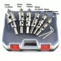 6pcs 16-35mm Drilling Crown For Stainless Steel TCT Hole Saw Set Tungsten Carbide Tipped Drill Bits For Metal Alloy iron
