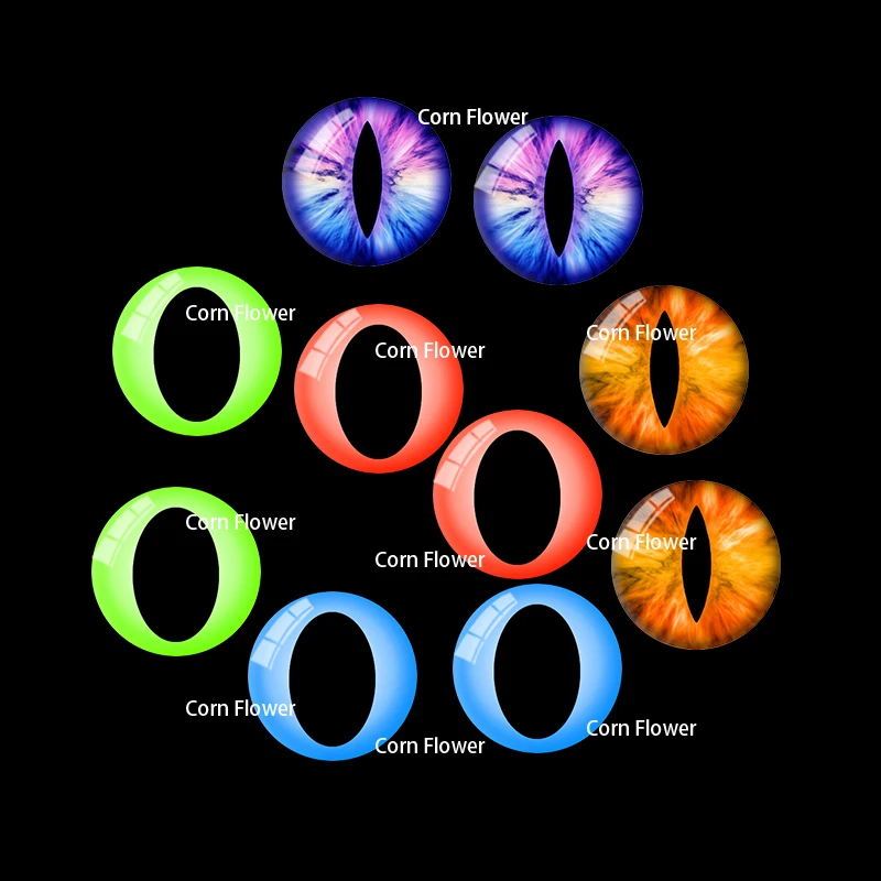 10 Uds. De cabujones de cristal hechos a mano con foto de gato y Animal de 8-25mm, camafeo de parte posterior plana para juguetes Diy, fabricación de joyas, accesorios HT008