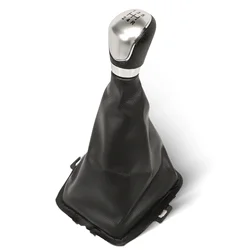 5 Speeds Silver/Black Leather Gear Stick Gaiter Ford Fiesta MK5 2008 MK6 2008-2012 1556845 8A6R7H409MA