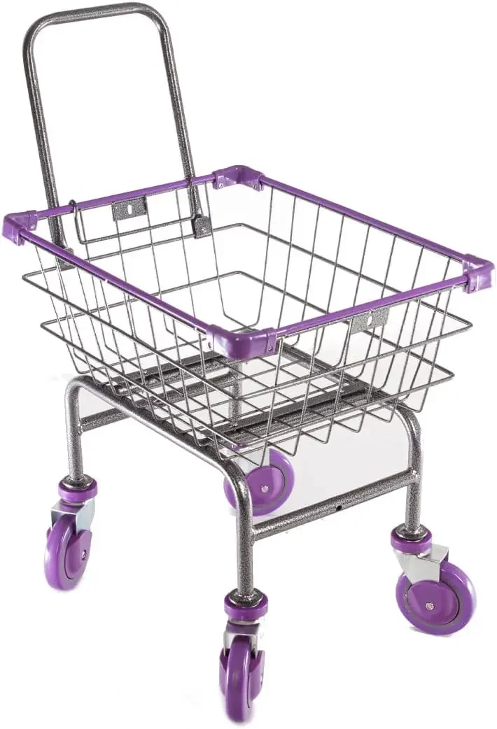 Utility CART 1.5 Bushel (Chrome, Gunpowder Metal) Lavender Outline & Wheel (Gunpowder Coated)