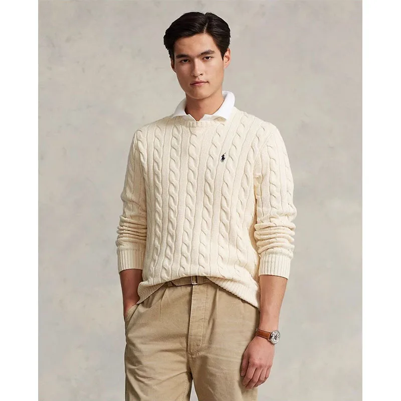 Suéter de cachemira de marca de lujo para hombre y mujer, Jersey clásico de cuello redondo, POLO de punto, Ralph Lauren, Invierno