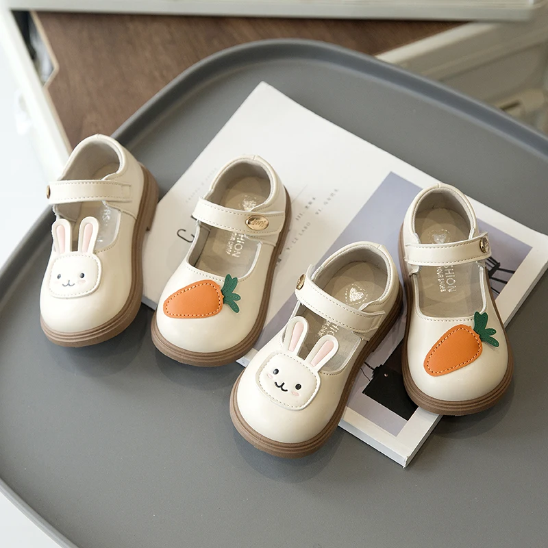 

Fashion Girls Party Shoes Spring Autumn Cute Rabbit Children Princess Leather Shoes Wedding Causal Kids Catwalk Mary Jane Shoes