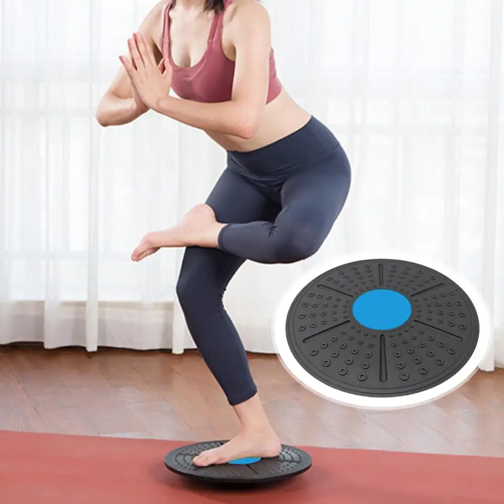 Balance Board Massage Contact Design Anti-slip Round Shape Rotatable Stable Body Shaping Fitness Waist Twisting Disc Daily Use