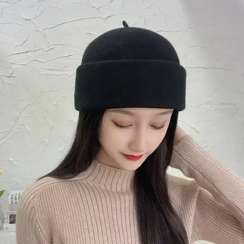 Australia Wool Hat Winter Warm Beanies Casual Short Thread Hip Hop Hat Adult Men Beanie Female Wool Beanie SkullCap Hats Unisex