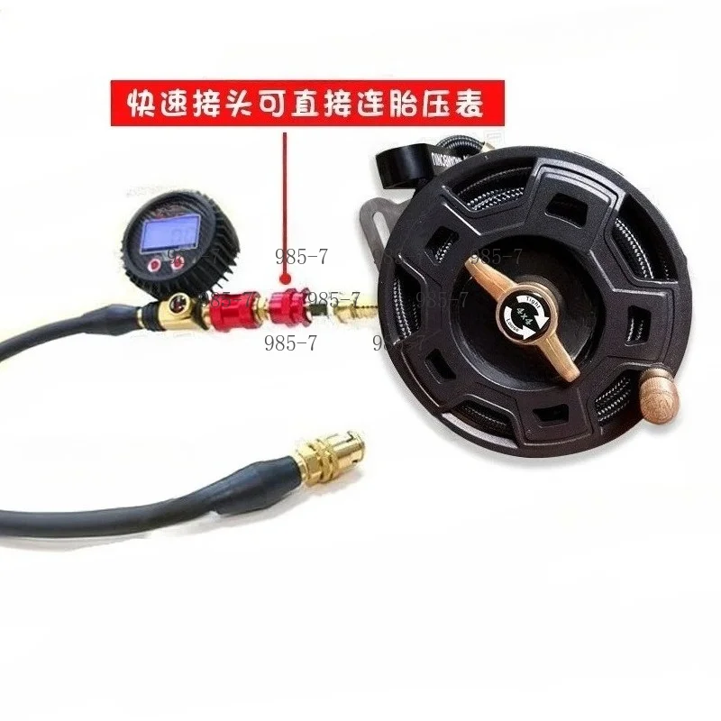 Off-road Vehicle Air Hose Reel Practical Storage Tool for Inflatable Pipe and Air Pump