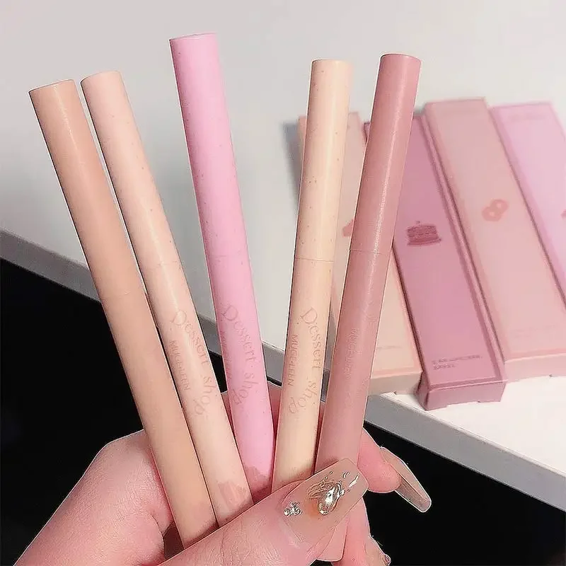 Lápis labial fosco 5 cores, à prova d'água, batom natural, nude, rosa, para contorno dos lábios, maquiagem de contorno