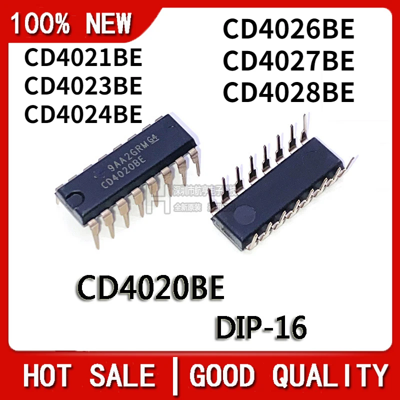 10PCS CD4026BE CD4026 DIP-16 CD4020BE CD4021BE CD4023BE CD4024BE CD4027BE CD4028BE CD4020 CD4021 CD4027 CD4028