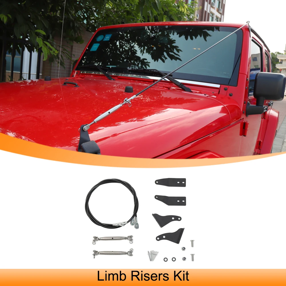 

Limb Riser Kit for Jeep Wrangler JK 2007-2018 Branch Line Riser Hood Obstacle Eliminate Rope Protector Car Exterior Accessories