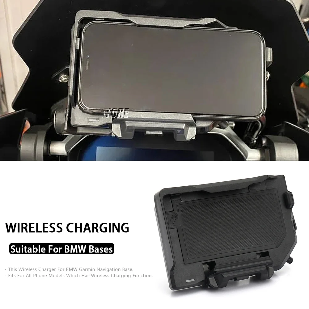 

Для мотоциклов BMW R1300GS, R1300 GS, R 1300 GS Adventure, F900GS ADV: держатель для телефона с беспроводной зарядкой и быстрой USB-зарядкой