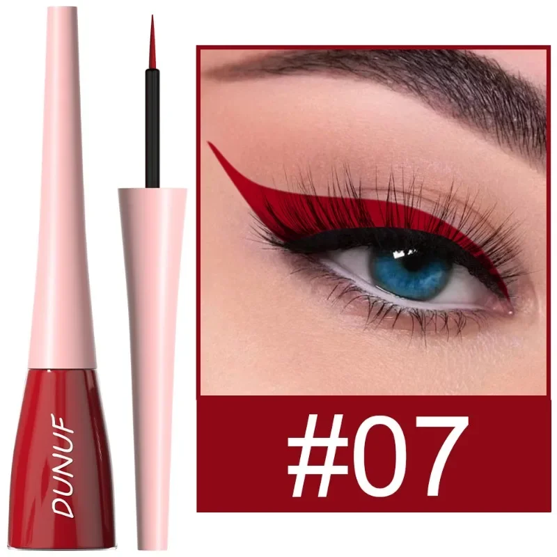 Red Liquid Eyeliner Gel Pencil Quick-Dry Waterproof Eye Liner Pen Wine Red Long Lasting Colorful Pen Eyes Make Up Cosmetics