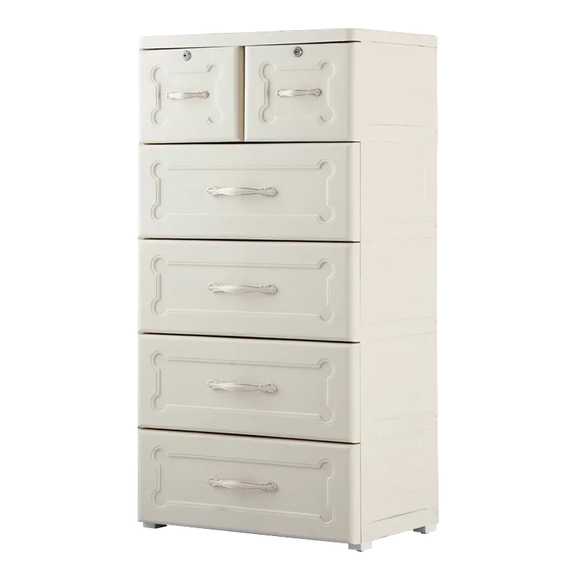 Fuqiang simple European plastic baby storage cabinet locker drawer multi-layer combination finishing cabinet chest of drawers