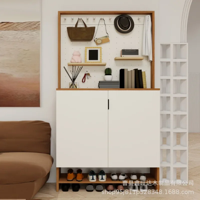 Entrance entrance shoe cabinet safety free device floor type large-capacity storage shoe rack home storage