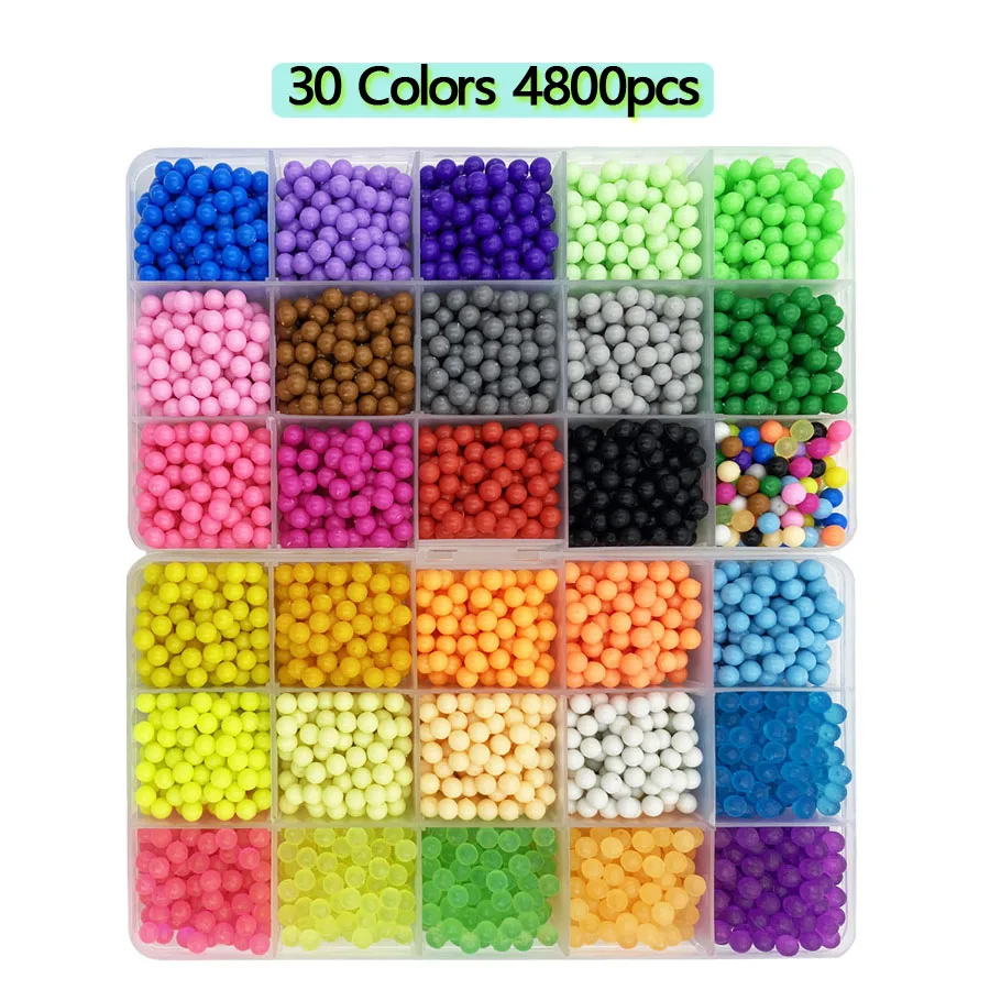 5mm DIY water spray beads Refill Beads puzzle Crystal set ball games Aqumosaic magic toys for children manualidades