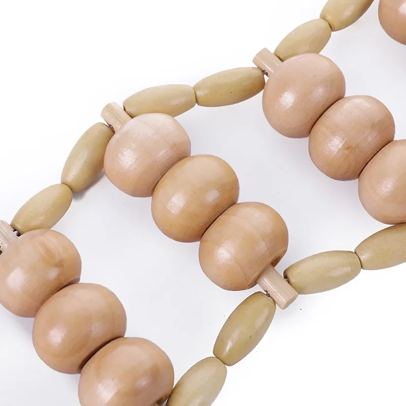 Rodillo de madera para masaje de espalda, herramienta de terapia de celulitis, automasaje para cuello, piernas, alivio del dolor de espalda, cuidado